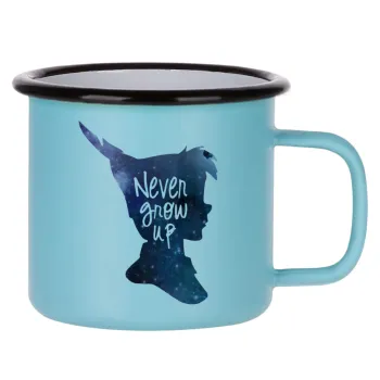 Never Grow UP, Κούπα Μεταλλική εμαγιέ ΜΑΤ σιέλ 360ml