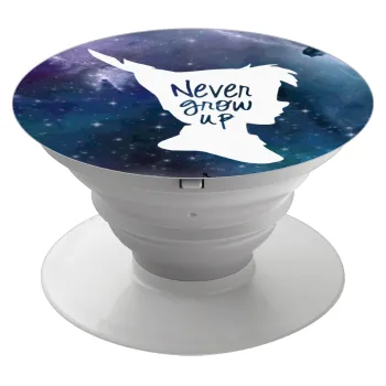 Never Grow UP, Phone Holders Stand  White Hand-held Mobile Phone Holder