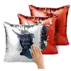 Μαξιλάρι καναπέ Μαγικό Κόκκινο με πούλιες 40x40cm περιέχεται το γέμισμα