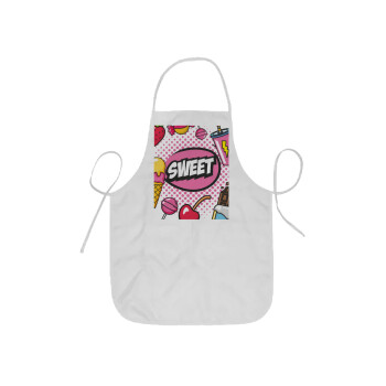 SWEET, Ποδιά Σεφ ολόσωμη κοντή  Παιδική (44x62cm)