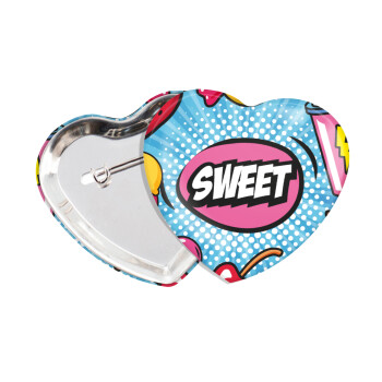 SWEET, Κονκάρδα παραμάνα καρδιά (57x52mm)