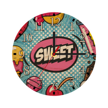 SWEET, Ρολόι τοίχου ξύλινο plywood (20cm)