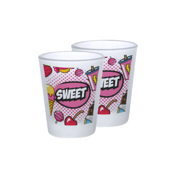 SWEET, Σφηνοπότηρα γυάλινα 45ml του πάγου (2 τεμάχια)