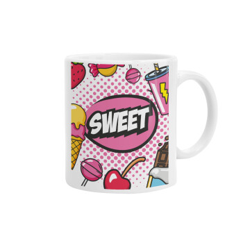 SWEET, Ceramic coffee mug, 330ml (1pcs)