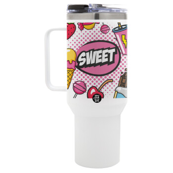 SWEET, Mega Stainless steel Tumbler with lid, double wall 1,2L
