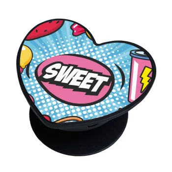 SWEET, Phone Holders Stand  καρδιά Μαύρο Βάση Στήριξης Κινητού στο Χέρι