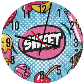 SWEET, Ρολόι τοίχου ξύλινο (30cm)
