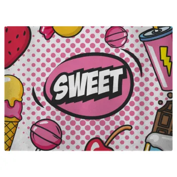 SWEET, Επιφάνεια κοπής γυάλινη (38x28cm)