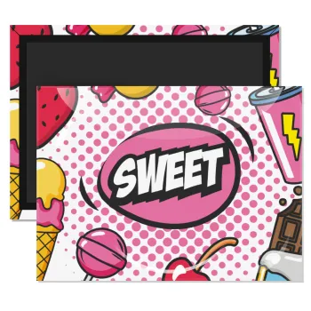 SWEET, Ορθογώνιο μαγνητάκι ψυγείου διάστασης 9x6cm