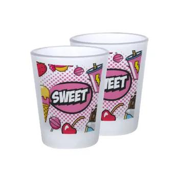 SWEET, Σφηνοπότηρα γυάλινα 45ml του πάγου (2 τεμάχια)