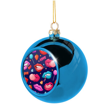 LIPS, Χριστουγεννιάτικη μπάλα δένδρου Μπλε 8cm