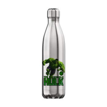 Hulk, Μεταλλικό παγούρι θερμός Inox (Stainless steel), διπλού τοιχώματος, 750ml