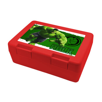Hulk, Children's cookie container RED 185x128x65mm (BPA free plastic)