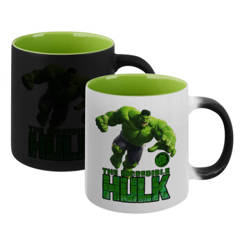 Hulk, Κούπα Μαγική εσωτερικό πράσινο, κεραμική 330ml που αλλάζει χρώμα με το ζεστό ρόφημα (1 τεμάχιο)