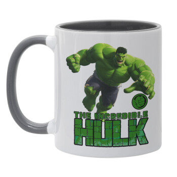 Hulk, Κούπα χρωματιστή γκρι, κεραμική, 330ml