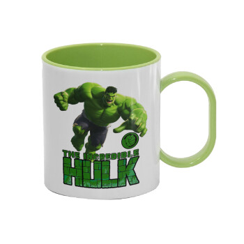 Hulk, Κούπα (πλαστική) (BPA-FREE) Polymer Πράσινη για παιδιά, 330ml