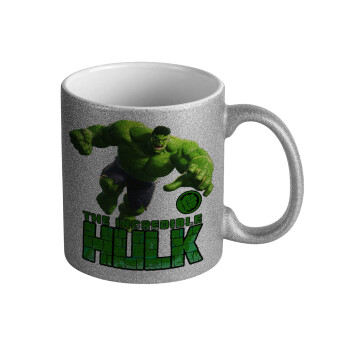 Hulk, Κούπα Ασημένια Glitter που γυαλίζει, κεραμική, 330ml