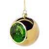 Golden Christmas tree ball ornament 8cm