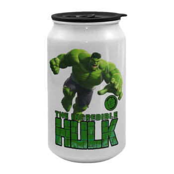 Hulk, Κούπα ταξιδιού μεταλλική με καπάκι (tin-can) 500ml