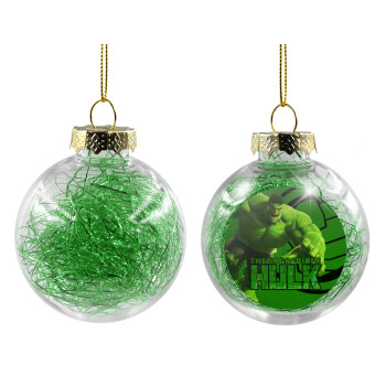 Hulk, Χριστουγεννιάτικη μπάλα δένδρου διάφανη με πράσινο γέμισμα 8cm
