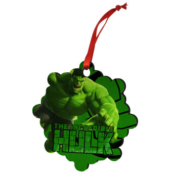 Hulk, Χριστουγεννιάτικο στολίδι snowflake ξύλινο 7.5cm