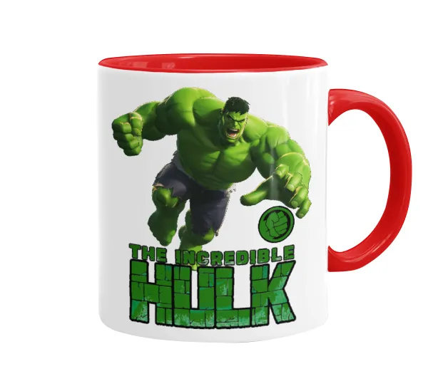 Hulk — Κούπα χρωματιστή κόκκινη, κεραμική, 330ml