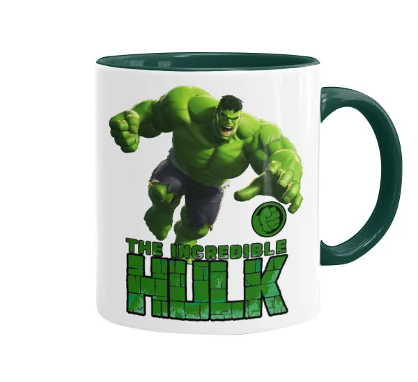 Hulk — Κούπα χρωματιστή πράσινη, κεραμική, 330ml