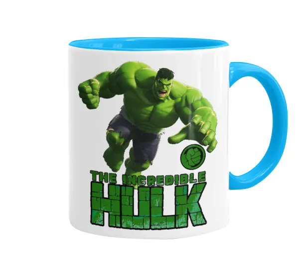 Hulk — Mug colored light blue, ceramic, 330ml