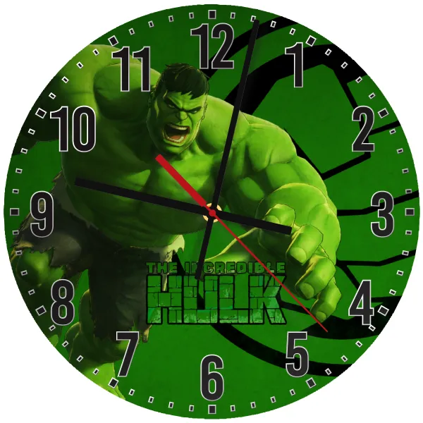 Hulk — Ρολόι τοίχου ξύλινο 30cm