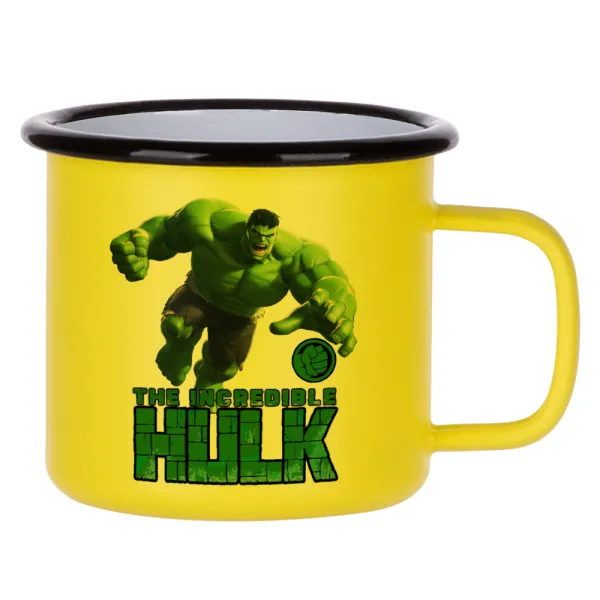 Hulk — Κούπα Μεταλλική εμαγιέ ΜΑΤ Κίτρινη 360ml