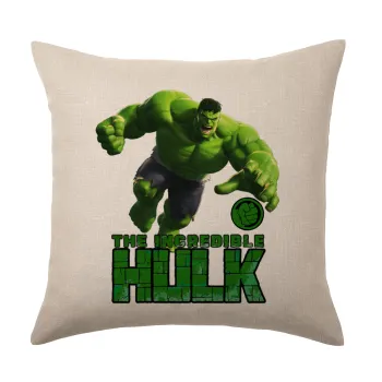 Hulk, Μαξιλάρι καναπέ ΛΙΝΟ 40x40cm περιέχεται το  γέμισμα