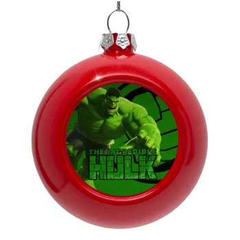 Hulk, Red Christmas tree ornament bauble 8cm