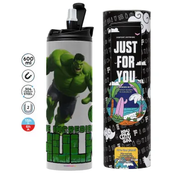 Hulk, Tumbler ποτήρι θερμό ΓΚΡΙ από ανοξείδωτο ατσάλι 600ml
