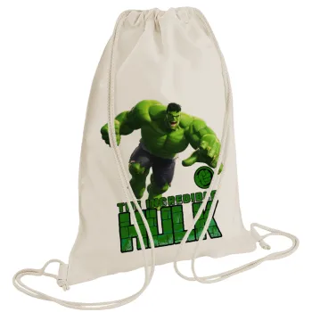 Hulk, Τσάντα πλάτης πουγκί GYMBAG natural (28x40cm)