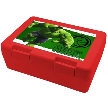 Hulk, Children's cookie container RED 185x128x65mm (BPA free plastic)