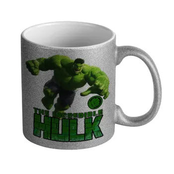Hulk, Κούπα Ασημένια Glitter που γυαλίζει, κεραμική, 330ml