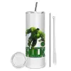 Tumbler ποτήρι θερμό από ανοξείδωτο ατσάλι 600ml, με μεταλλικό καλαμάκι & βούρτσα καθαρισμού
