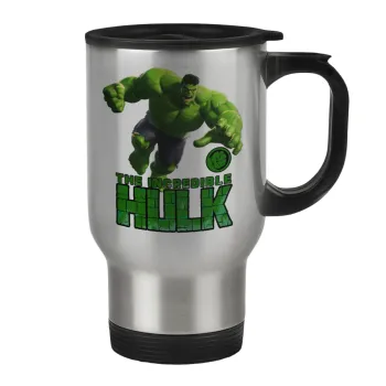 Hulk, Stainless steel travel mug with lid, double wall 450ml
