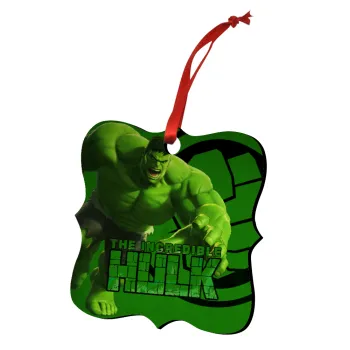 Hulk, Christmas ornament polygon wooden 7.5cm