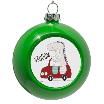 Βρουμ βρουμ, Green Christmas tree ornament bauble 8cm