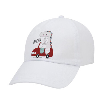 Βρουμ βρουμ, Καπέλο Ενηλίκων Baseball Λευκό 5-φύλλο (POLYESTER, ΕΝΗΛΙΚΩΝ, UNISEX, ONE SIZE)