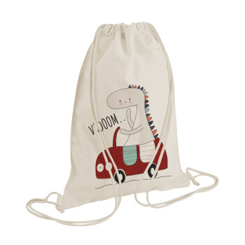 Βρουμ βρουμ, Τσάντα πλάτης πουγκί GYMBAG natural (28x40cm)