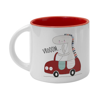 Βρουμ βρουμ, Κούπα κεραμική 400ml Λευκή/Κόκκινη