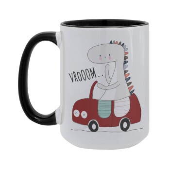 Βρουμ βρουμ, Κούπα Mega 15oz, κεραμική Μαύρη, 450ml