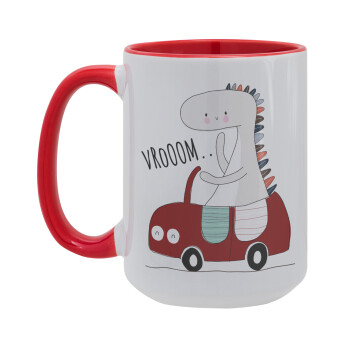 Βρουμ βρουμ, Κούπα Mega 15oz, κεραμική Κόκκινη, 450ml