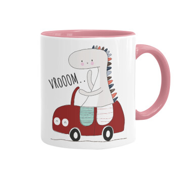 Βρουμ βρουμ, Mug colored pink, ceramic, 330ml