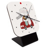 Quartz Wooden table clock with hands (10cm)