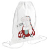 Backpack pouch GYMBAG white (28x40cm)