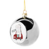 Silver 8cm Christmas tree ball ornament