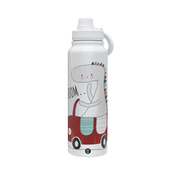 Βρουμ βρουμ, 1L Stainless Steel Thermal Bottle with Phone Holder & Double Wall Insulation